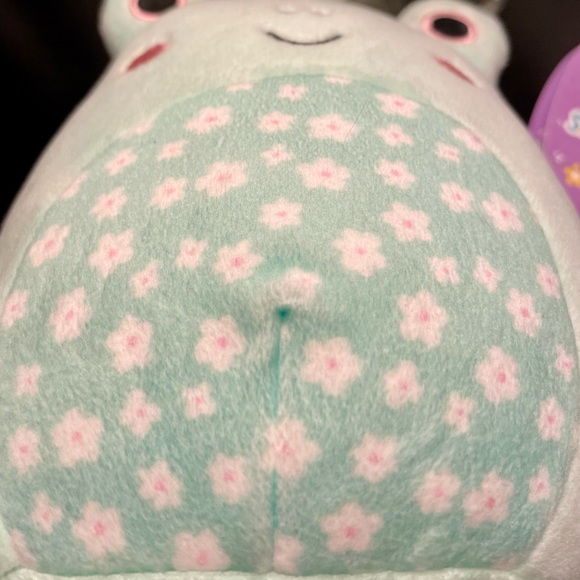 Fritz the Frog 5” Squishmallow Green Plush Flower Pattern - Picture 2 of 6
